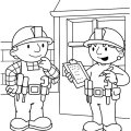 Боб принимает заказы на строительство. Детские раскраски с Бобом строителем.