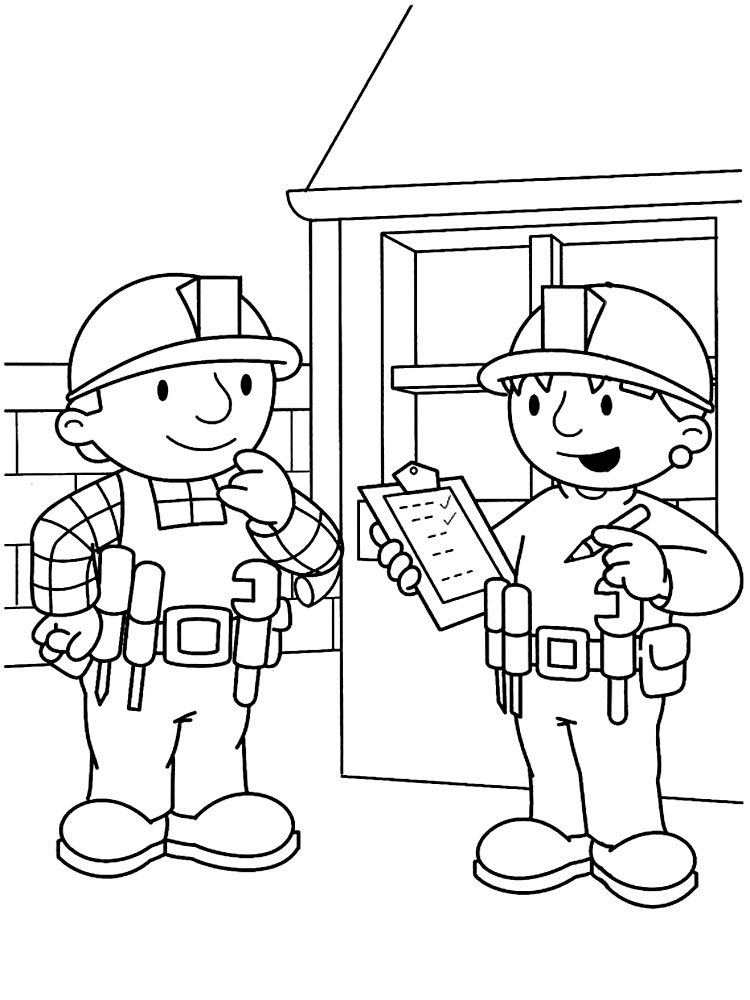 Боб принимает заказы на строительство. Детские раскраски с Бобом строителем.