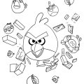 Детские черно-белые картинки и раскраски Angry birds