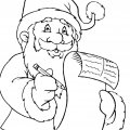 Детские картинки-раскраски Дед Мороз для мальчиков и девочек