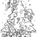 Раскраски с новогодними елками для мальчиков и девочек распечатать на принтере