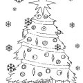 Печатайте картинки-раскраски с новогодними елками