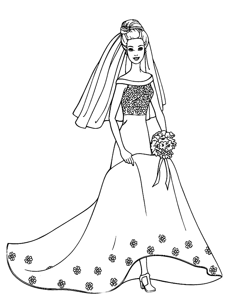 Барби невеста ждет жениха.