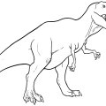 Черно-белые картинки для малышей с динозаврами