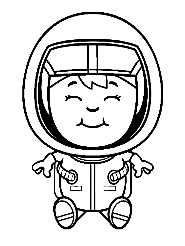 Детские раскраски космонавты