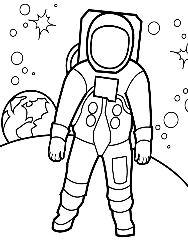 Детские раскраски космонавты для мальчиков и девочек