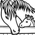 Печатайте и раскрашивайте детские картинки с лошадьми