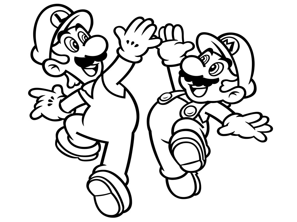 Братья Марио и Луиджи весело проводят время.