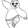 Панда по имени По любит повеселиться. Детские раскраски с Кунг-фу Панда.