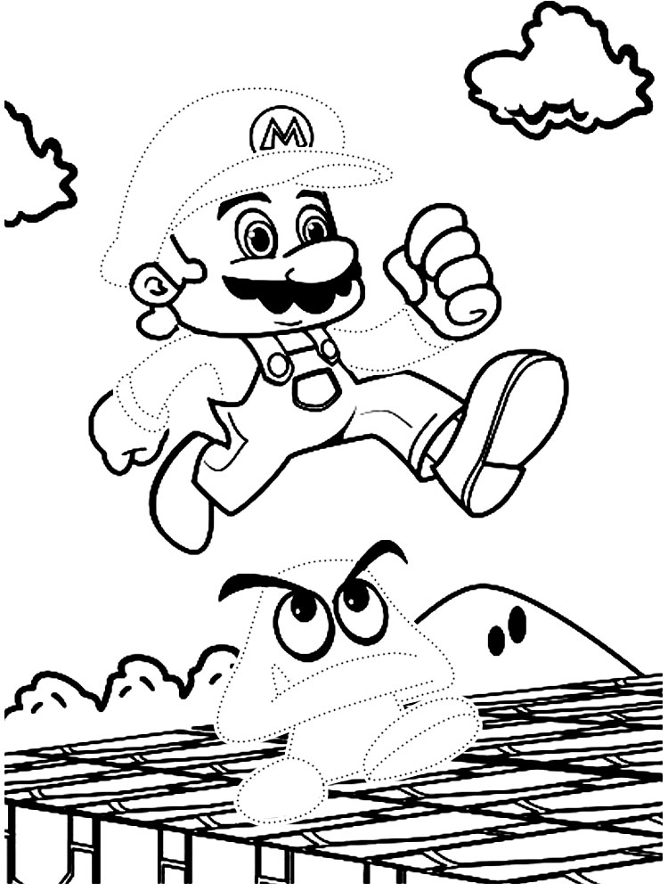 Смешной и забавный Марио преодолеет любые препятствия.