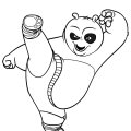 Панда изучает боевые искусства. Раскраски для детей с кунг-фу панда.