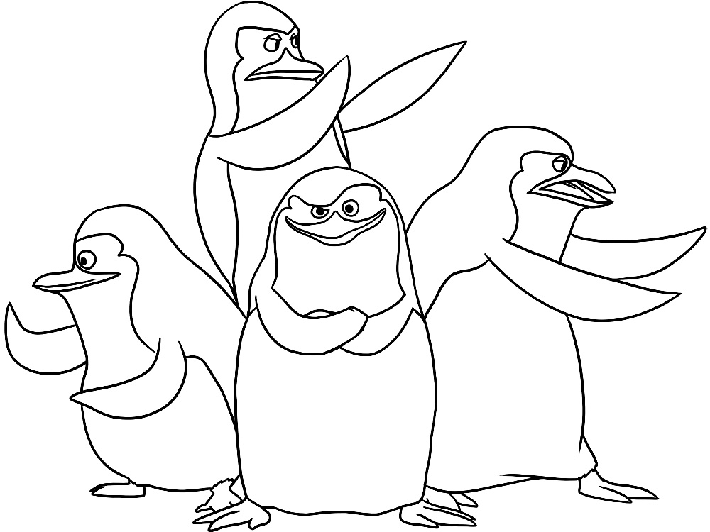 Пингвины Шкипер, Ковальски, Рико и Прапор - настоящие герои.