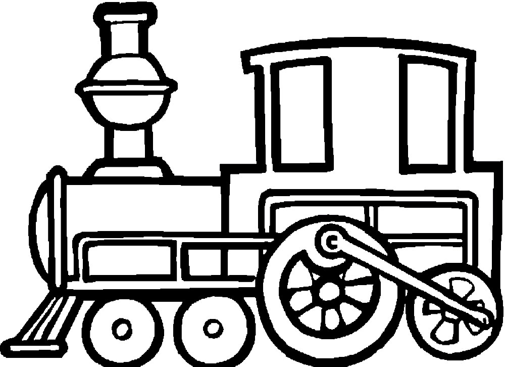 Раскраска — Мультик про паровозики и большие поезда