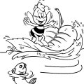 Детские черно-белые картинки и раскраски пчелка Майя