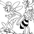 Распечатать раскраски для самых маленьких с пчелкой Майей