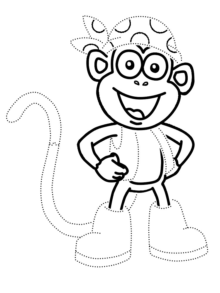 Симпатичная обезьянка - лучший друг Даши-следопыта.