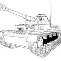 Современный танк противника. Детские раскраски с танками.