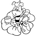 Пчеленок Вилли собирает вкусный и ароматный нектар.
