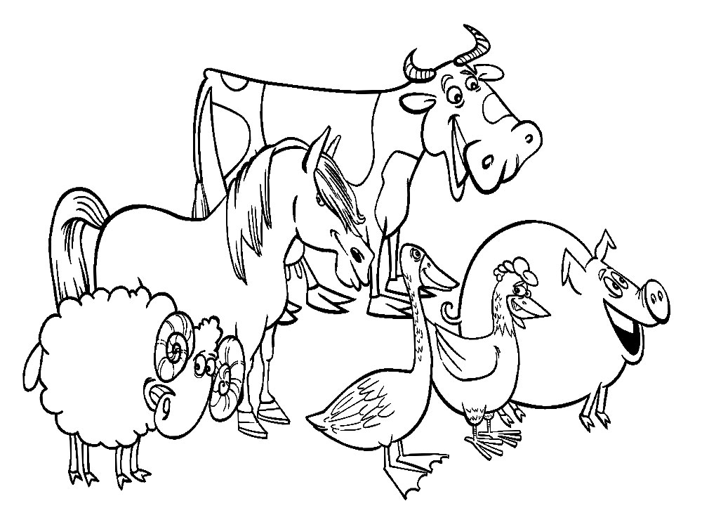 Животные с фермы на картинках для творческих малышей