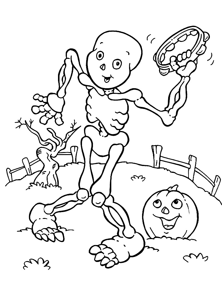 Черно-белые картинки с Хэллоуином для малышей