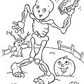 Черно-белые картинки с Хэллоуином для малышей