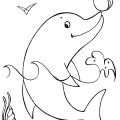 Детские раскраски дельфины для мальчиков и девочек