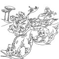 Размалевка с динозаврами из мультфильма Земля до начала времен