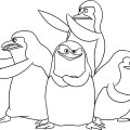 Распечатать раскраски для самых маленьких с пингвинами