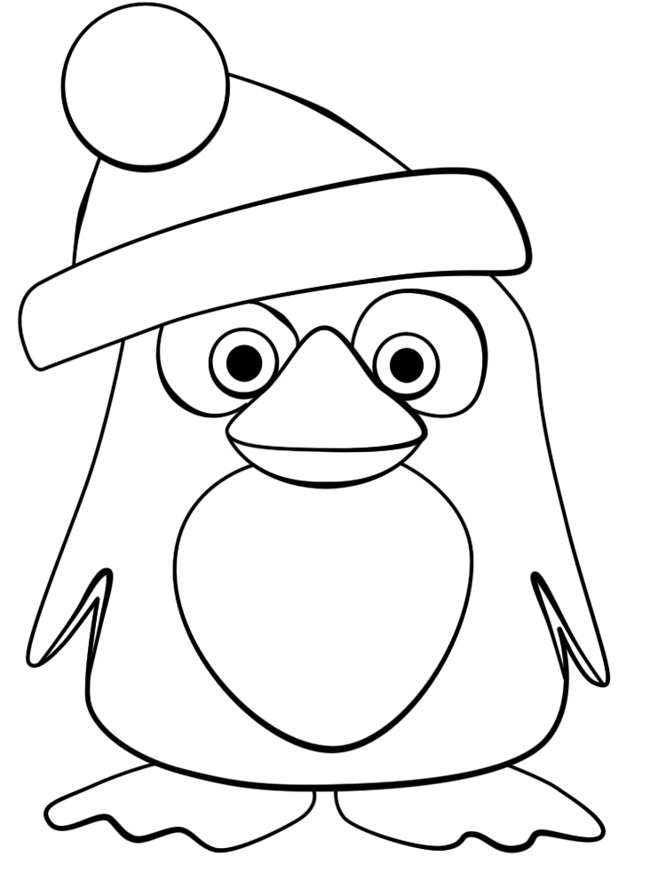 Рисунки с пингвинами для детского творчества