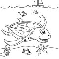 Детские раскраски морские обитатели для мальчиков и девочек