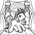 Красавица - маленькая пони стала принцессой. Детские раскраски про маленькую пони.