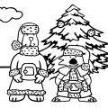 Милые медведи ждут Деда Мороза и Снегурочку.