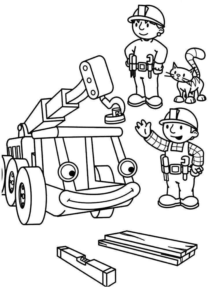 Детские раскраски Боб строитель для мальчиков и девочек