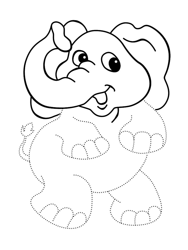 Милый и забавный слон хочет поиграть  с вами.