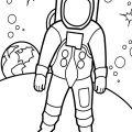 Детские раскраски космонавты для мальчиков и девочек