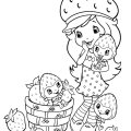 Шарлотта Земляничка на раскрасках для детских игр и творчества