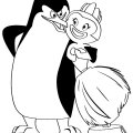 Черно-белые картинки с пингвинами в помощь мамам, для развития малышей