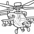 Боевой вертолет оснащен мощным оружием.